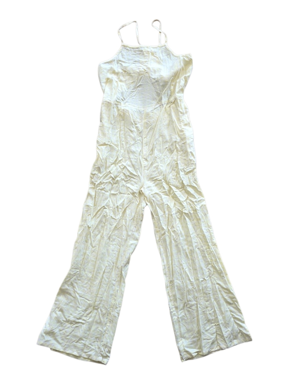 Nordstrom Yellow Striped Spaghetti-Strap Wide Leg Jumpsuit XL Teen Girl